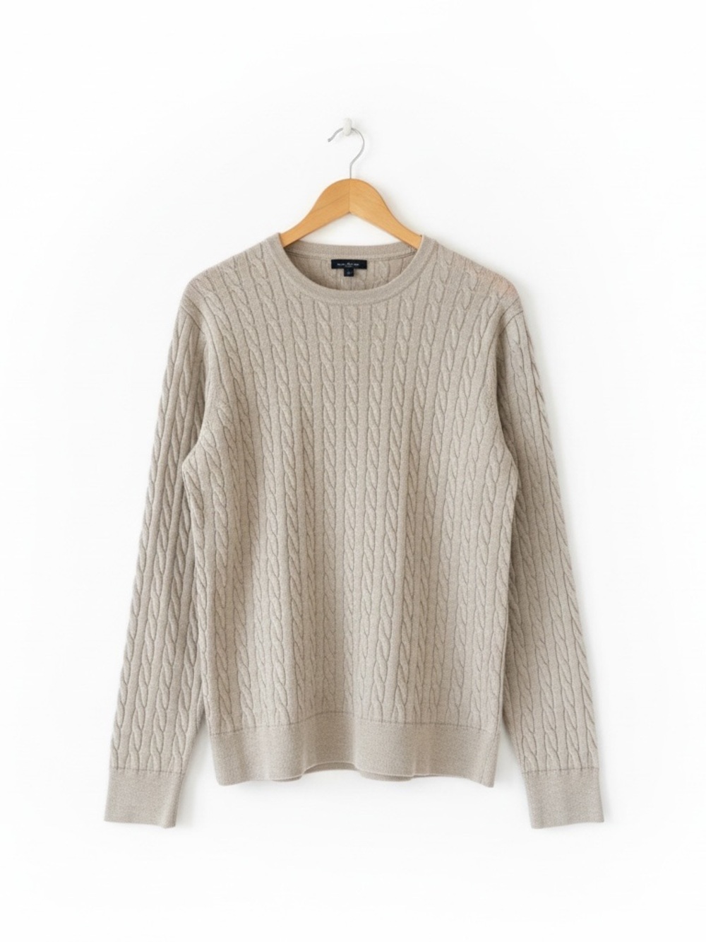 J. Crew Cream Cable-Knit Crewneck Sweater